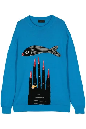 Botter Powerful Hand-intarsia trøje i kashmir