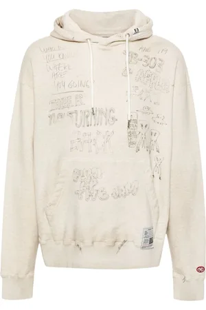 Maison Mihara Yasuhiro Hættetrøje med slitageeffekt