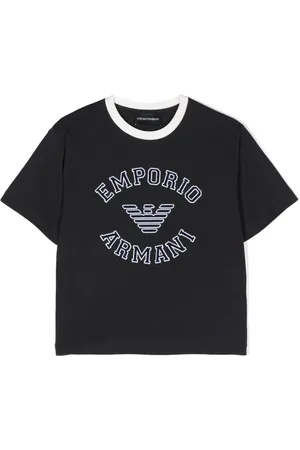 Emporio Armani T-shirt med logoapplikation