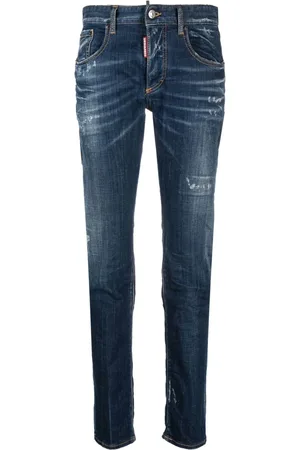 Dsquared2 24/7 skinny-jeans med slitageeffekt