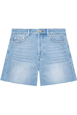 Ganni Denimshorts med råt snit