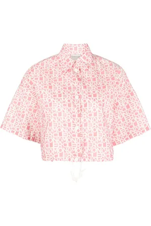 Moncler Cropped skjorte med logotryk