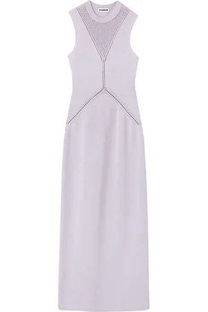 Jil Sander Strikket kjole med loop- og blondedetalje
