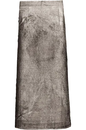 Maison Margiela Serial silkenederdel med grafisk tryk