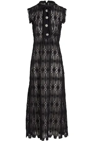 Giambattista Valli Lang broderet kjole i macramé