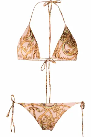 Philipp Plein Trekantsbikini med barok-tryk