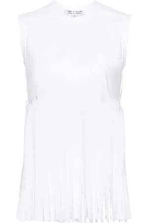 Comme des Garçons Tanktop i jersey med frynser