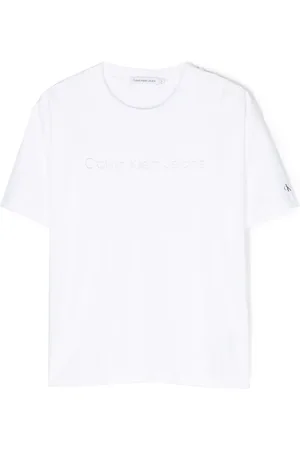 Calvin Klein T-shirt med rund hals og broderet logo
