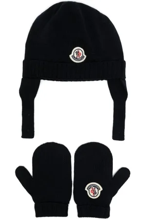 Moncler Tørklæde-sæt i strik med logomærke