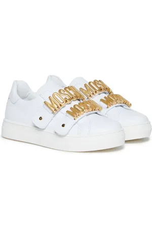 Moschino Sneakers i læder med logoplade