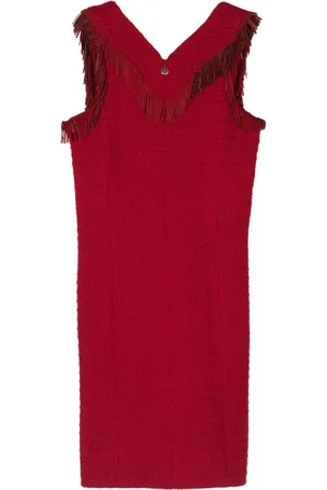 CHANEL Frynset tweed-kjole i uld fra 2014