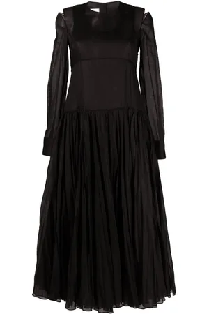 Jil Sander Midi-kjole med plisseret detalje