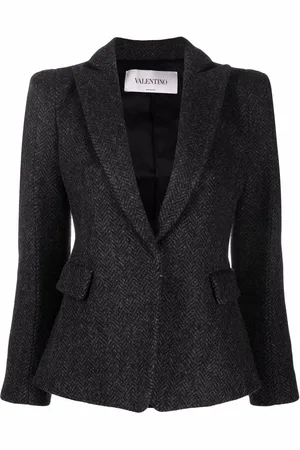VALENTINO GARAVANI Enkeltradet blazer med chevron-mønster