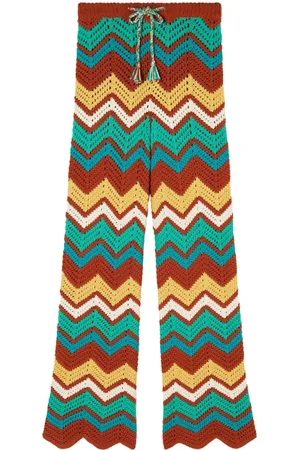 Alanui Kaleidoscopic chevron-strikket top