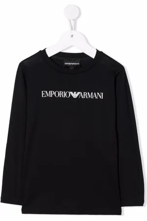 Emporio Armani Langærmet top i bomuld med logo