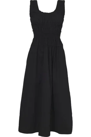 Proenza Schouler Midi kjole i poplin med samledetalje
