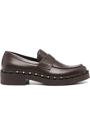 VALENTINO GARAVANI Rockstud M-Way loafers i læder