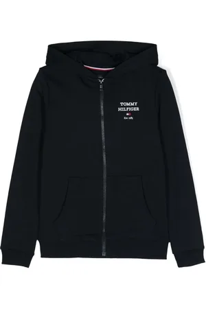 Tommy Hilfiger Hættetrøje med logotryk og lynlås