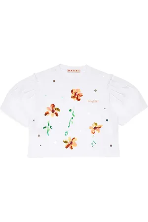 Marni T-shirt med blomstertryk