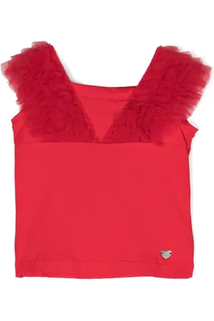 MONNALISA Tanktop med logoplade og V-hals