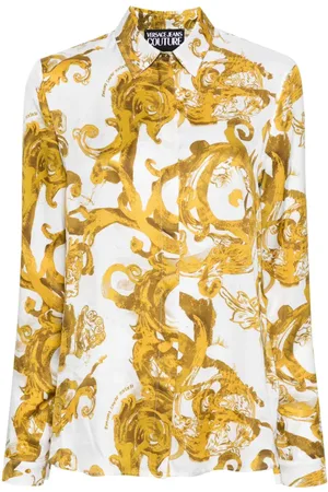 VERSACE T-shirt med Watercolour Couture-tryk