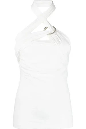 The Attico Draperet top med halterneck