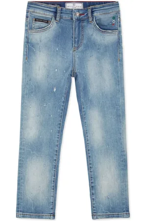 Philipp Plein Jeans med brede ben og logoapplikation