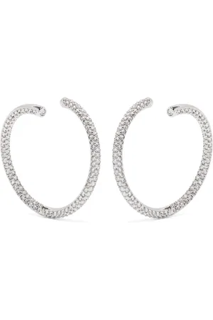 Swarovski Dextera skulptureret hoop-øreringe