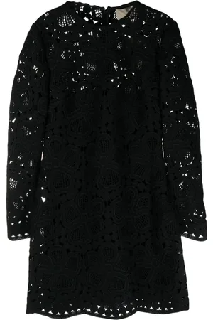 Elie saab Mini-kjole med svaj og blomstret tryk