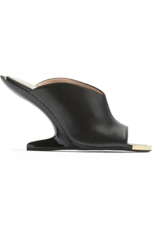 Nº21 100mm mules med logoplade i siden