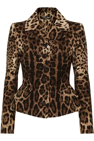 Dolce & Gabbana Enkeltradet blazer med leopardtryk