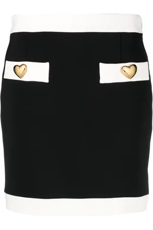 Moschino Kort nederdel med hjerteformede knapper