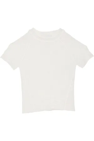 FLEUR DU MAL Halvgennemsigtig T-shirt i pointelle