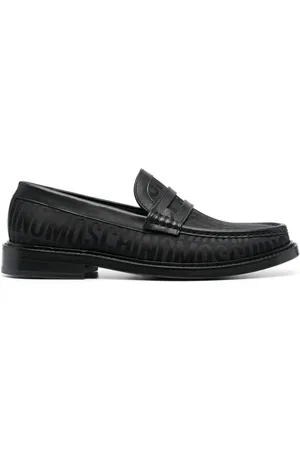 Moschino 30 mm loafers i jacquard med logo
