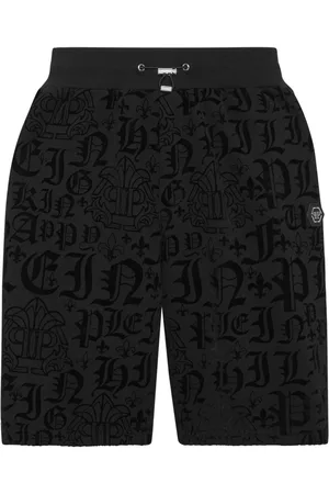 Philipp Plein Træningsshorts med Gothic Plein-tryk