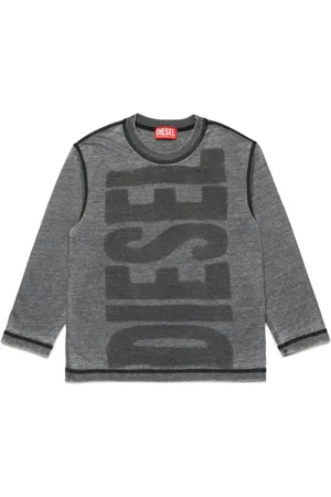Diesel T-shirt med lange ærmer og logotryk
