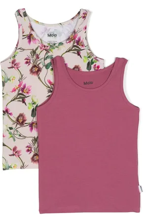 Molo Tanktop med blomstret tryk (sæt med to)