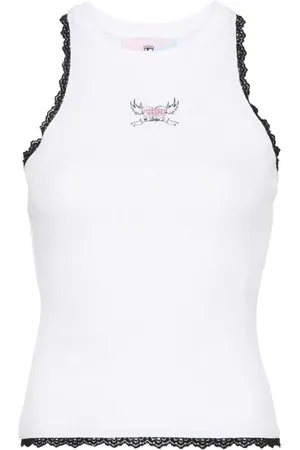 Chiara Ferragni Ribbet tanktop med logotryk