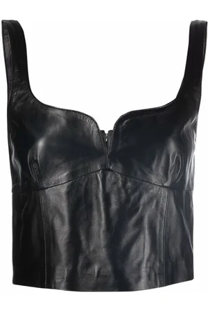 Manokhi Cropped vest med fjer