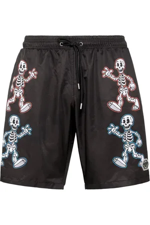 Philipp Plein Badeshorts med skelettryk