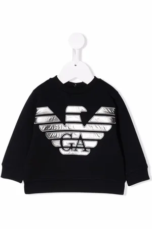 Emporio Armani Sweatshirt med rund hals og logo