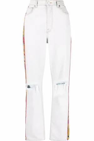 Etro Jeans med broderet kant og lige-ben