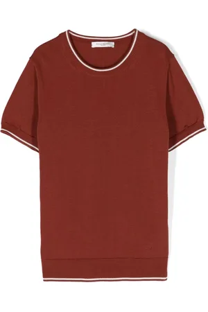 Paolo Pecora T-shirt med stribet kant