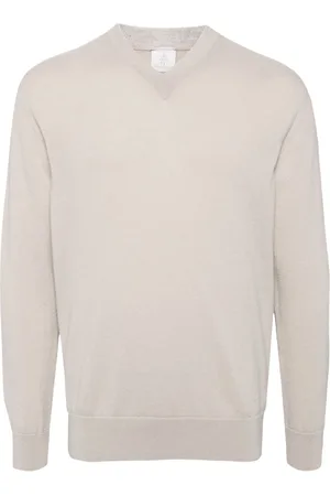 ELEVENTY Sweater i kashmir med V-hals
