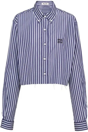 Miu Miu Stribet skjorte i poplin