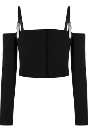 DAVID KOMA Croptop med off-shoulder-snit