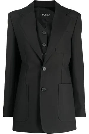 GOEN.J Enkeltradet blazer med hakrevers