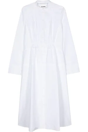 Jil Sander Poplin-skjortekjole i bomuld