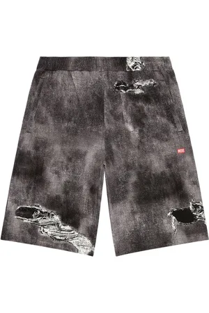 Diesel Træningsshorts med slitageeffekt