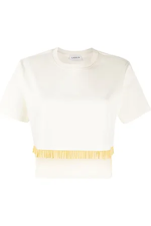 Lanvin Cropped T-shirt med frynser